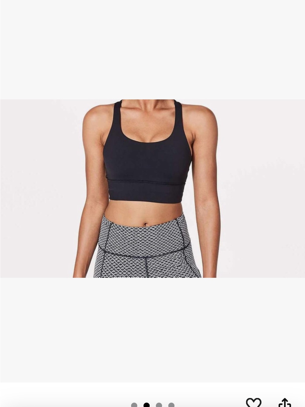lululemon athletica Black Scoop Neck Sports Bra